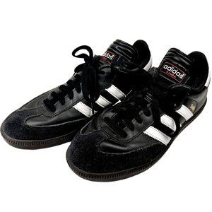 Adidas Samba Men's Shoes Size 7.5 Black Leather Low Top Sneakers Soccer Classic